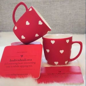 Designer Tea Cups Set of 2 - Valentine's Gift