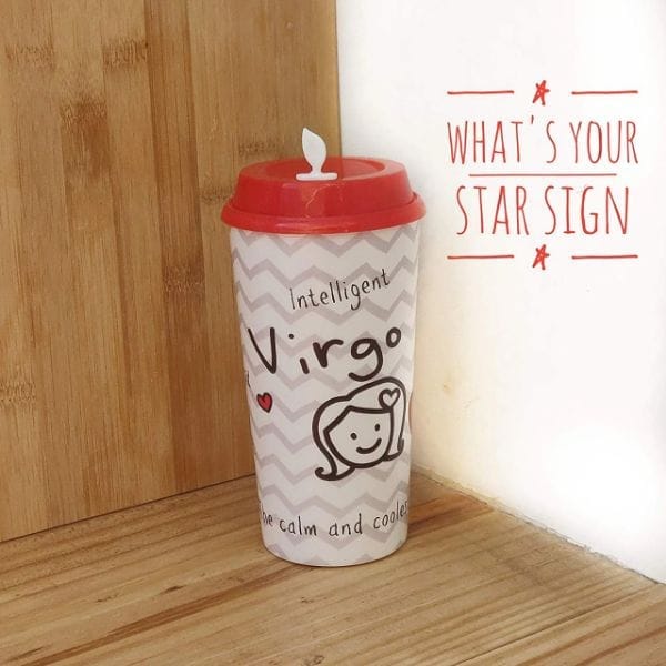 Virgo Sun Sign Sipper & Coffee Cup - Zodiac Cups Set of 1