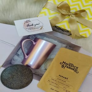 "Lilac Love" Diwali Hamper Box 25(1 mug,1 coaster,1 coffee pack,1 Customised Greeting Card)