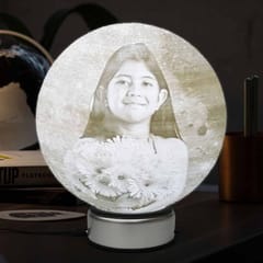 Personalized Happy Birthday Print Moon Lamp, 3D Printing Moon Light with Stand & Remote &Touch Control and USB Rechargeable, Timing Setting, Moon Light Lamp for Kids Lover Personalized  Birthday Gifts (4.9 Inch)