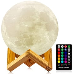 Personalized Happy Birthday Print Moon Lamp, 3D Printing Moon Light with Stand & Remote &Touch Control and USB Rechargeable, Timing Setting, Moon Light Lamp for Kids Lover Personalized  Birthday Gifts (4.9 Inch)