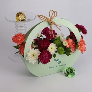 Colour Coordinated Flower Bouquet For Birthday & Anniversary By Ring-A-Roses