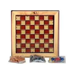 RATNA'S MAGNETIC WOODEN ART CHESS & LUDO