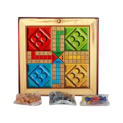 RATNA'S MAGNETIC WOODEN ART CHESS & LUDO