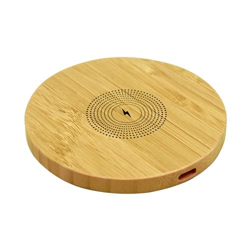 EVM Enwood Wireless Charger with an original bamboo wood design that gives it a natural style and combines technology with nature