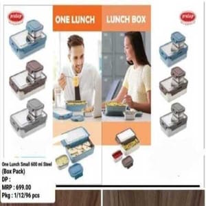 One Steel Lunch Box Small 600ml For School Kids