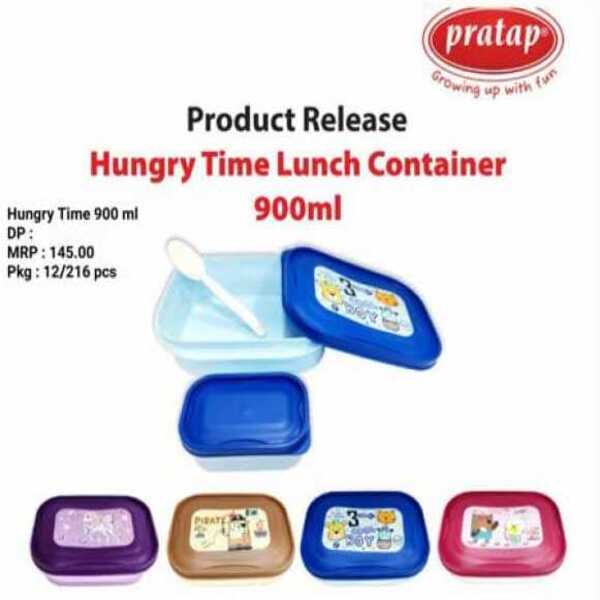 Hungry Time Lunch Container 900ml For School Kids