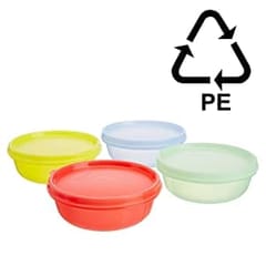 Tupperware Buddy Bowl Set, 300ml, 4 Pieces, Assorted, Plastic, Multicolour ,Food Storage