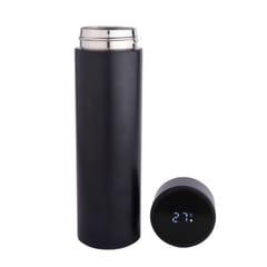 Honor Matte Black Smart LED Active Temperature Display Indicator Insulated Stainless Steel Hot & Cold Flask BottleWith 3 Steel Cups Combo set of 1 Pc for Corporate Gift