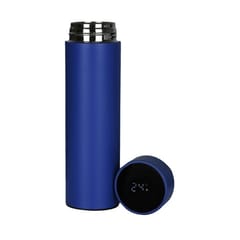 Honor Matte Blue Smart LED Active Temperature Display Indicator Insulated Stainless Steel Hot & Cold Flask Bottle With 3 Steel Cups Combo set of 1 Pc for Corporate Gift