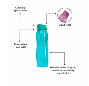 TUPPERWARE Aquaslim Bottle 1 ltr, (Set Of 2) Water Bottle , Back To School Products , For Office