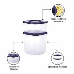 Tupperware Stack Fresh Container 1ltr & 470ml (1pc Each) , Storage Box , Kitchen Accesories