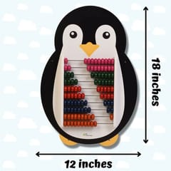 Penguin Wooden Abacus and Learning Play Center Multicolour Wooden Educational Toy, Early Math Skills, 3 Years & Above, Preschool Toys