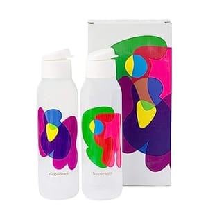 Tupperware Cool n Chic, Bright n Chirpy Plastic Bottle, 750ml, Set of 2, White, Water Bottle Set ,Birthday Gift , For Back To School ,For Office