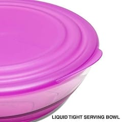 Tupperware Polycarbonate Eleganzia Serving Bowl (Pink, 600ml)