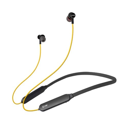 Black & Yellow EnSport Bluetooth Neckband is the classic innovation of wired earphones also perfect gift for music-lover stakeholders