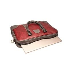 Lappy Maroon and Grey Laptop Bag Soft lining and water-resistant Matty provide your laptop tablet with 360?all around protection