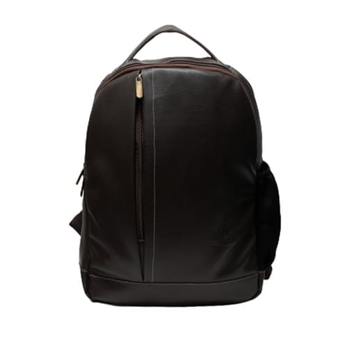 Unisex Water-Resistant Brown Backpack made with polyester material,Large Capacity hard case backpack feels luxurious and comfortable