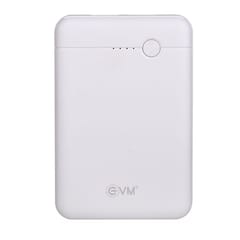 EVM WHITE PALM XRS1 5000 mAh Powerbank LED indicators also sleek and light in weight as it can be carried everywhere in travel