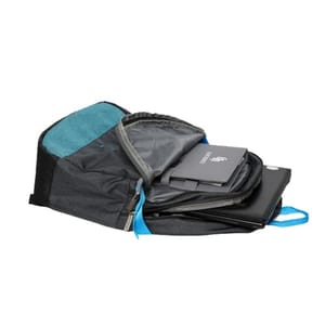 Trek Blue & Grey Backpack made with polyester material,Large Capacity hard case backpack feels luxurious and comfortable