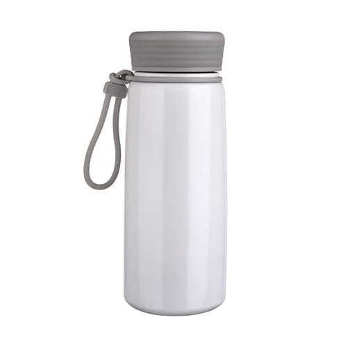 White Handy Stainless Steel Hot & cold Vacuum Flask with Loop Holder 450ml is perfect for daily use.