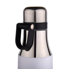 500ml White DoubleStainless Steel Flask With Handle Hot & Cold water also best Gifting option for corporate