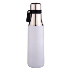 500ml White DoubleStainless Steel Flask With Handle Hot & Cold water also best Gifting option for corporate