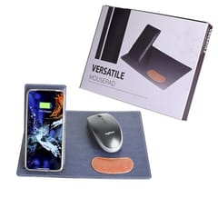 10W Navy Blue Wireless Mousepad with Mobile Stand best for your corporate manager, clients and delegates as its urban design would suit their workstation.