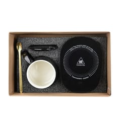 380ml Black Ceramic cup Set with Warmer suitable for gifting during the festive season.