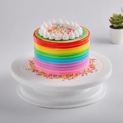 Magnificent and Vibrant Rainbow Cake(Design as per availability)
