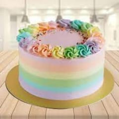 Magnificent and Vibrant Rainbow Cake(Design as per availability)