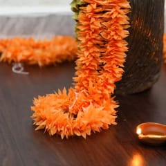 cThemeHouseParty Artificial Mogra Hanging Long Flower line for toran(Backdrop),Home Decor, Diwali, Festival decoration (Orange)