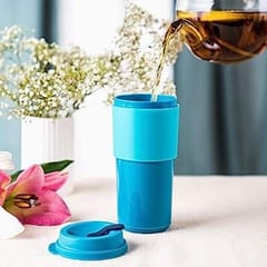 Tupperware Plastic Cup - 1 Piece, Blue, 490ml , For Gift ,For Boys ,Drinkwear ,Tumbler , Mug