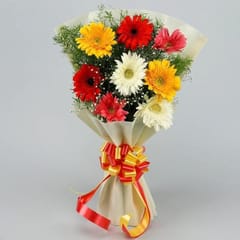 Mixed Brilliance Gerbera Bouquet By cThemeHouseParty