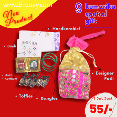 Shardiya Navratri 9 Kumarika Kanya Pujan Gift set QTY 9 Nos