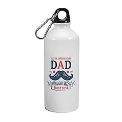 Happy Father's Day Printed Aluminium Sipper Bottle ,Gift For Dad , Sipper Water Bottle 600 ML