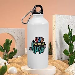 Happy Father's Day Printed Aluminium Sipper Bottle ,Gift For Dad , Sipper Water Bottle 600 ML