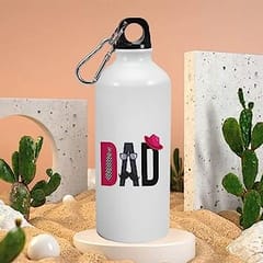 Happy Father's Day Printed Aluminium Sipper Bottle ,Gift For Dad , Sipper Water Bottle 600 ML