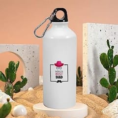 Happy Father's Day Printed Aluminium Sipper Bottle ,Gift For Dad , Sipper Water Bottle 600 ML