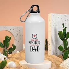 Happy Father's Day Printed Aluminium Sipper Bottle ,Gift For Dad , Sipper Water Bottle 600 ML