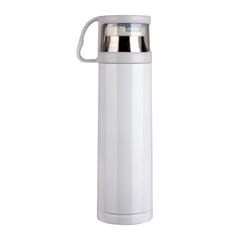 500ml White Single walled Stainless Steel Vacuum Cup perfect Gift for corporate & customize it with your company's logo through screen printing and laser engraving