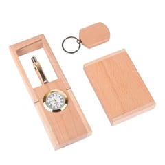 Conquest Wooden 3 in 1 Gift Set contains a pen, a penholder, keychain & a cardholder Perfect for corporate gift