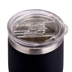 300ml Black Matte Finished double-walled Stainless Steel Mug With Lid Ideal for a wide range of drinks such as hot Coffee, mulled wine, and fun cocktails