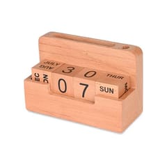 Wooden Desk Organizer with Calendar Blocks  Ideal for gifting to the stakeholders, this Classic Desk organizer will be loved by your stakeholders