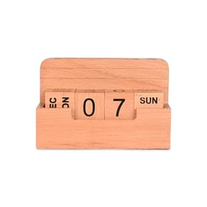 Wooden Desk Organizer with Calendar Blocks  Ideal for gifting to the stakeholders, this Classic Desk organizer will be loved by your stakeholders