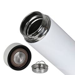 500ml Double Wall White Stainless Steel Vacuum Flask Hot & Cold Water also perfect Gift for corporate which can be customizable through screen printing and laser engraving