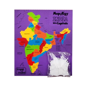 IMAGI MAKE MAPOLOGY INDIA WITH CAPITAL MAP PUZZLE