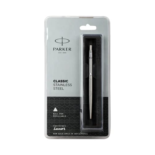 PARKER CLASSIC STAINLESS STEEL CHROME TRIM BALL PEN