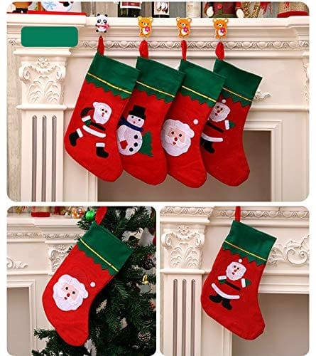 Cloth Stockings Santa (Red_23 X 15 X 36Cm) Pack Of 4 By cThemeHouseParty