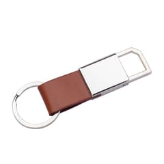 Brown Leather Strap Metal 600-Keychain perfectly work as a promotional gift in Corporate events, trade fairs, product launches